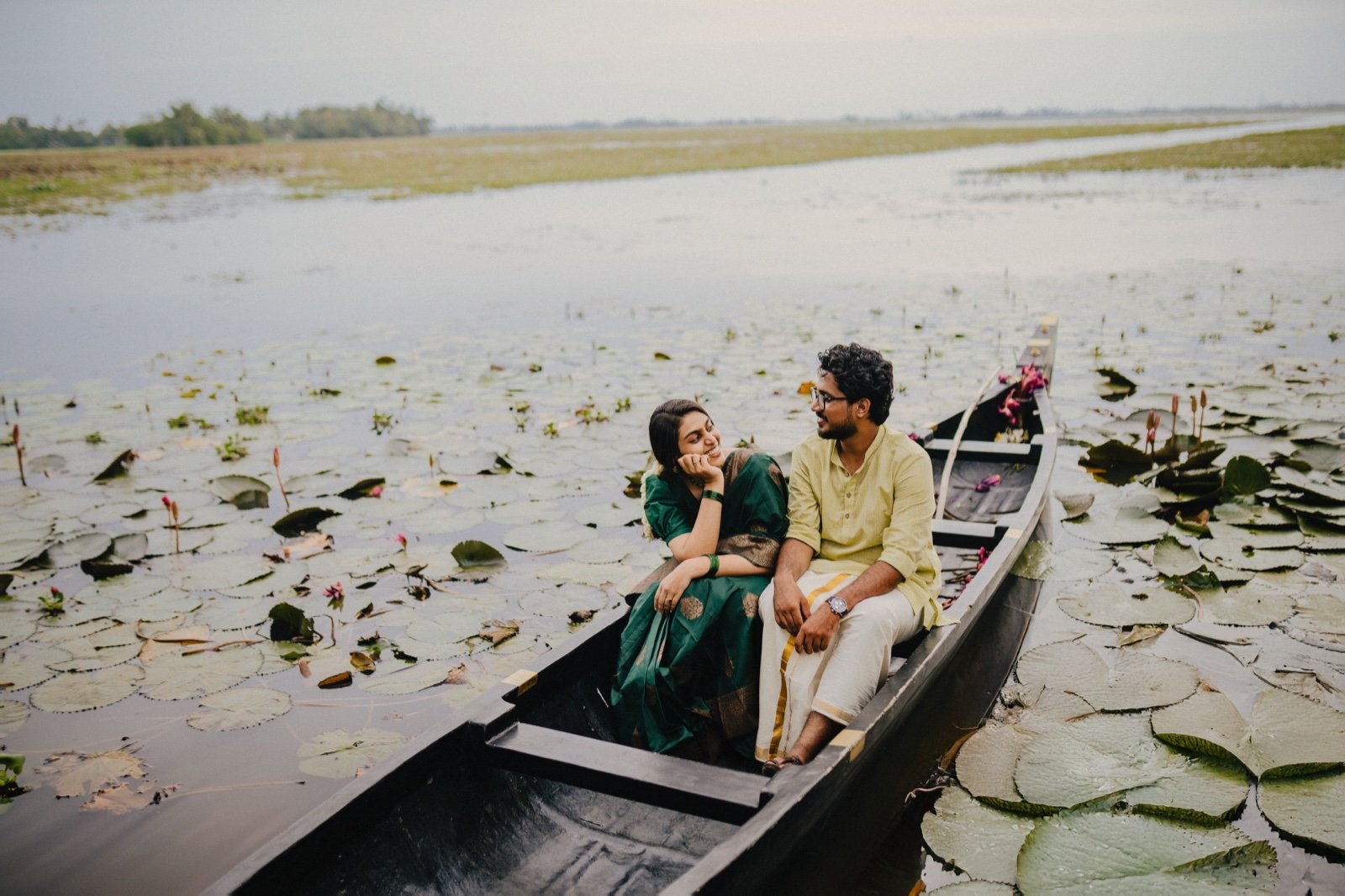 Althaf and Thanha haldi ceremony and Malarikkal backwater shoot Kottayam 01